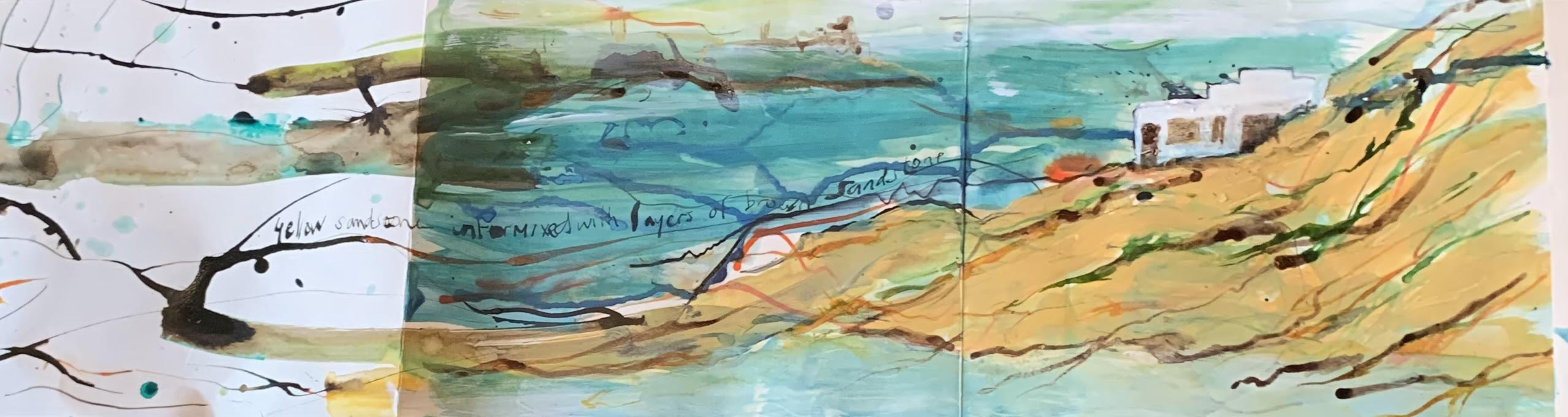 Changing Hut, Graball. Study 2 by Olivia Howe Artist in Co Cork